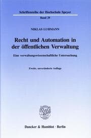 Cover von Recht und Automation in der öffentlichen Verwaltung.