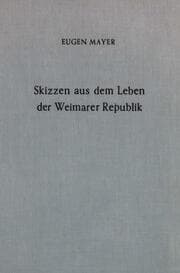 Cover von Skizzen aus dem Leben der Weimarer Republik.