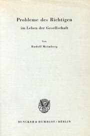 Cover von Probleme des Richtigen im Leben der Gesellschaft.