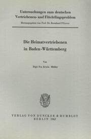 Cover von Untersuchungen zum deutschen Vertriebenen- und Flüchtlingsproblem.
