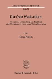 Cover von Der freie Wechselkurs.