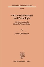 Cover von Volkswirtschaftslehre und Psychologie.