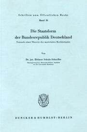 Cover von Die Staatsform der Bundesrepublik Deutschland.