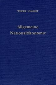 Cover von Allgemeine Nationalökonomie.