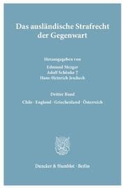 Cover von Das ausländische Strafrecht der Gegenwart 3