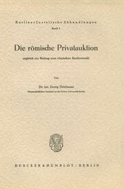 Cover von Die römische Privatauktion.