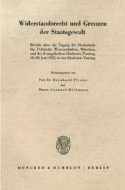 Cover von Widerstandsrecht und Grenzen der Staatsgewalt.