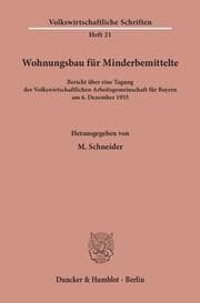 Cover von Wohnungsbau für Minderbemittelte.