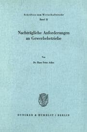 Cover von Nachträgliche Anforderungen an Gewerbebetriebe.