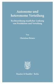 Cover von Autonome und heteronome Verteilung.