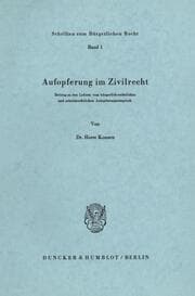 Cover von Aufopferung im Zivilrecht.
