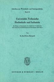 Cover von Universität, Technische Hochschule und Industrie.