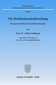 Cover von Die Rechtstatsachenforschung.