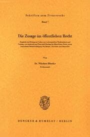 Cover von Die Zusage im öffentlichen Recht.