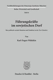 Cover von Führungskräfte im sowjetischen Dorf.