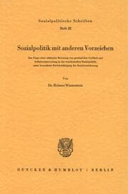 Cover von Sozialpolitik mit anderen Vorzeichen.