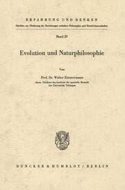 Cover von Evolution und Naturphilosophie.