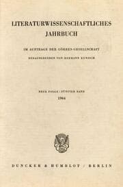 Cover von Literaturwissenschaftliches Jahrbuch