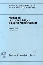 Cover von Methoden der mittelfristigen Steuervorausschätzung.