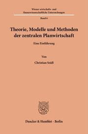 Cover von Theorie, Modelle und Methoden der zentralen Planwirtschaft.