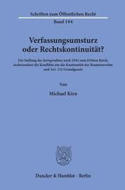 Cover von Verfassungsumsturz oder Rechtskontinuität?