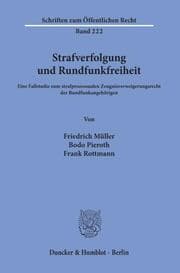 Cover von Strafverfolgung und Rundfunkfreiheit.