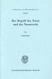 Cover von Der Begriff der Natur und das Naturrecht.