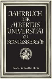 Cover von Jahrbuch der Albertus-Universität zu Königsberg/Pr.