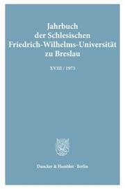 Cover von Jahrbuch der Schlesischen Friedrich-Wilhelms-Universität zu Breslau.