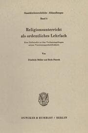 Cover von Religionsunterricht als ordentliches Lehrfach.