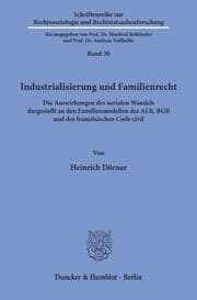 Cover von Industrialisierung und Familienrecht.