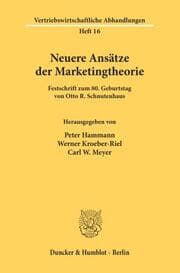 Cover von Neuere Ansätze der Marketingtheorie.