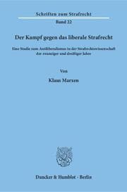 Cover von Der Kampf gegen das liberale Strafrecht.