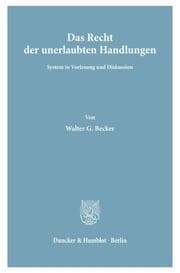 Cover von Das Recht der unerlaubten Handlungen.