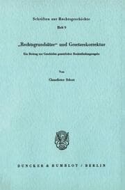 Cover von 'Rechtsgrundsätze' und Gesetzeskorrektur.
