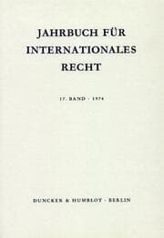 Cover von Jahrbuch für Internationales Recht.
