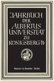 Cover von Jahrbuch der Albertus-Universität zu Königsberg-Pr.
