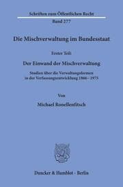 Cover von Die Mischverwaltung im Bundesstaat.