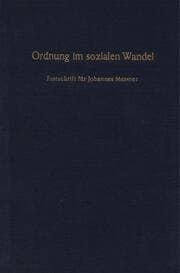 Cover von Ordnung im sozialen Wandel.