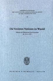 Cover von Die Vereinten Nationen im Wandel.