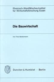Cover von Die Bauwirtschaft.