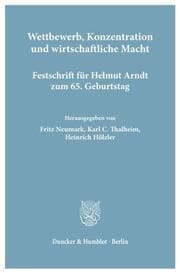 Cover von Wettbewerb, Konzentration und wirtschaftliche Macht.