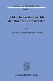 Cover von Politische Freiheitsrechte der Rundfunkmitarbeiter.