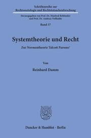 Cover von Systemtheorie und Recht.