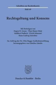 Cover von Rechtsgeltung und Konsens.
