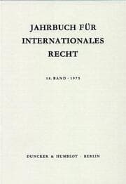 Cover von Jahrbuch für Internationales Recht.