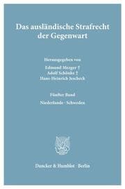 Cover von Das ausländische Strafrecht der Gegenwart.