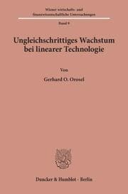 Cover von Ungleichschrittiges Wachstum bei linearer Technologie.