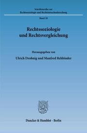 Cover von Rechtssoziologie und Rechtsvergleichung.
