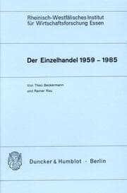 Cover von Der Einzelhandel 1959 - 1985.